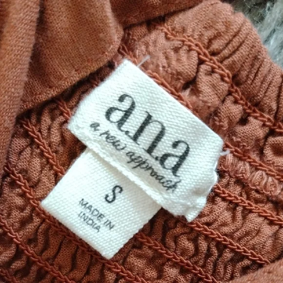 a.n.a Orange Tiered Midi Sundress with Spaghetti Straps - Picture 8 of 9